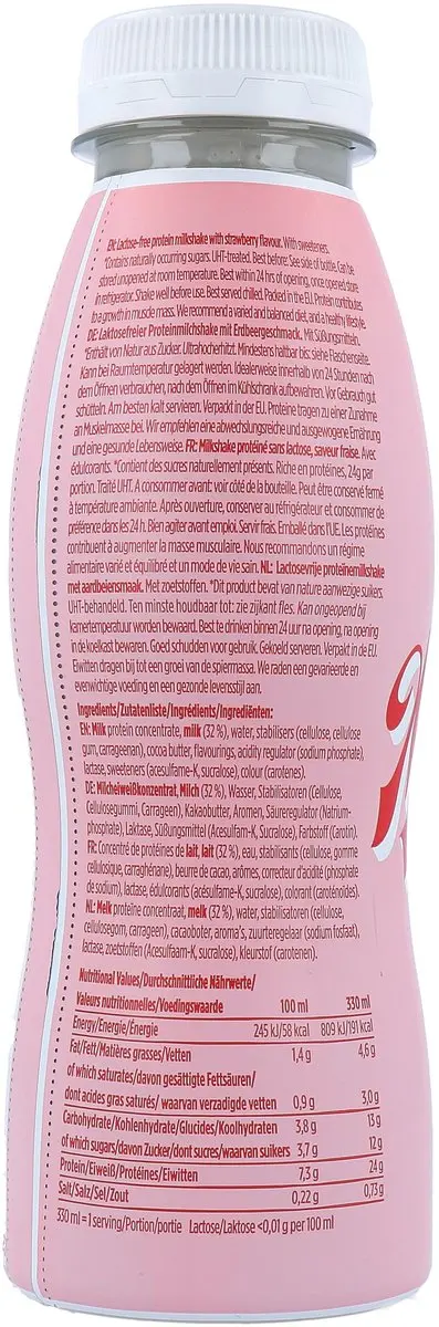 Barebells Milkshake Eiwitshake 330ml - Aardbei