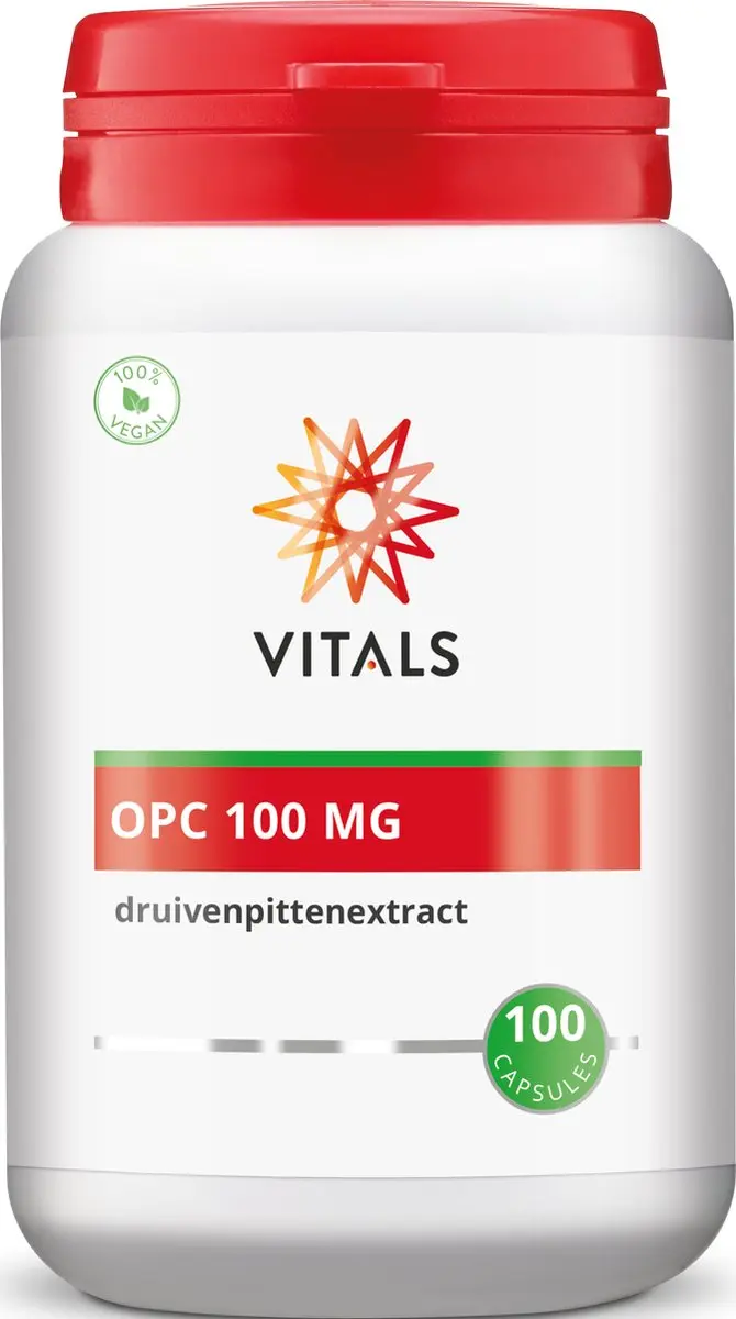 Vitals OPC Druivenpitextract 100mg - 100 Capsules