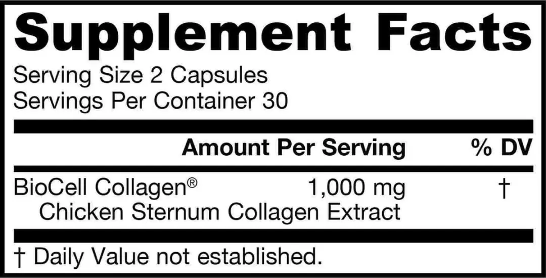 Jarrow Formulas Type II Collagen Complex 60 Capsules
