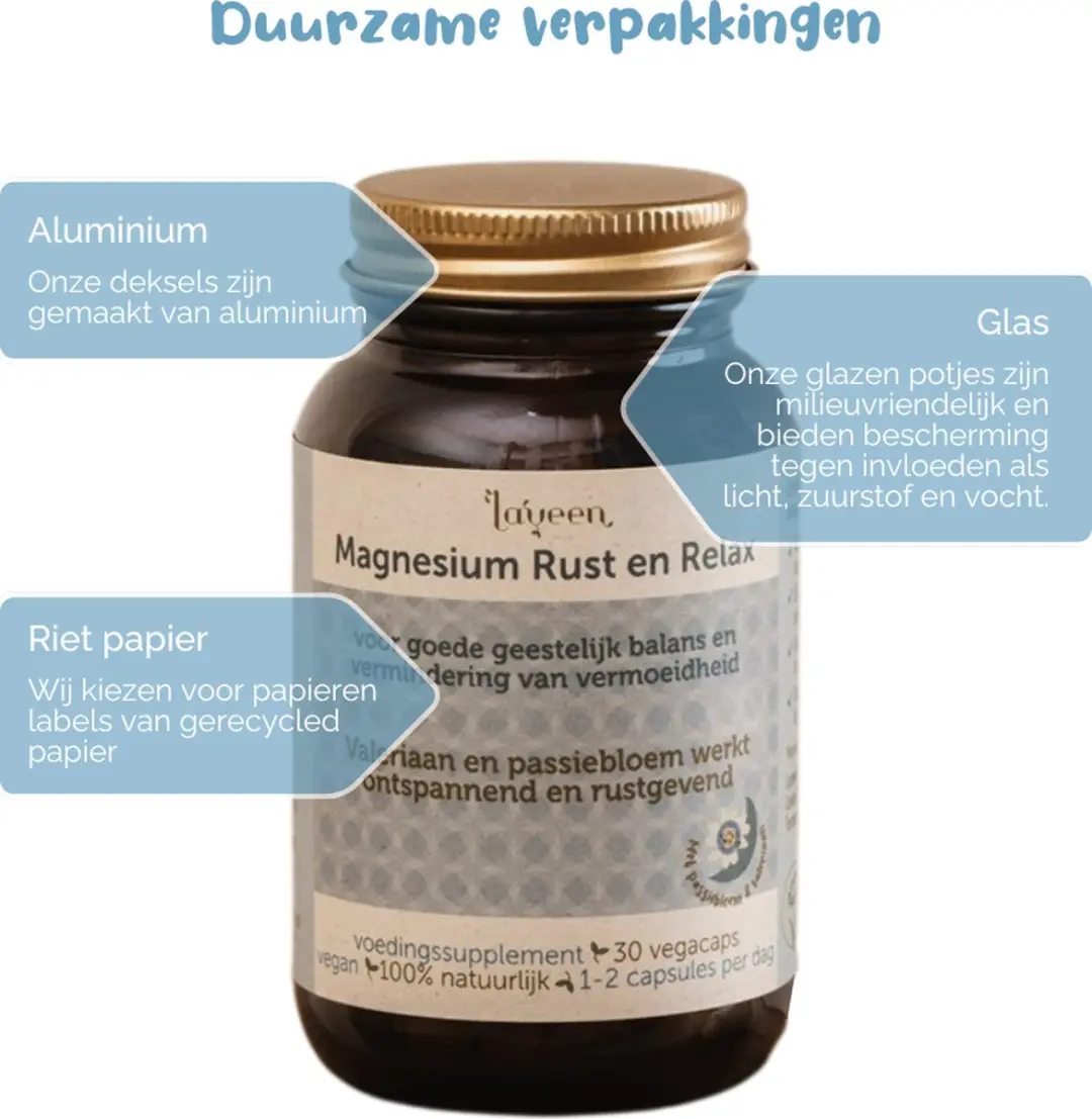 Laveen Magnesium Rust & Relax 30 Capsules - Vegan