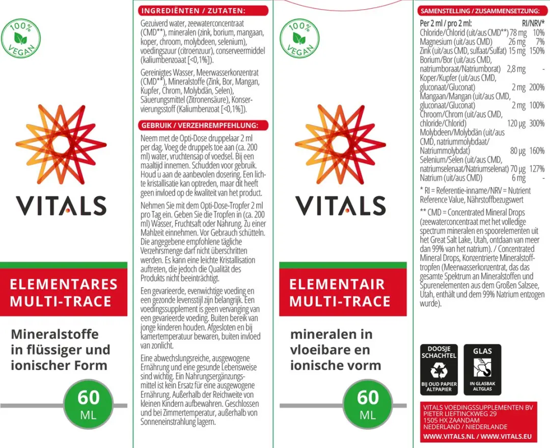 Vitals Elementair Multi-Trace 60ml
