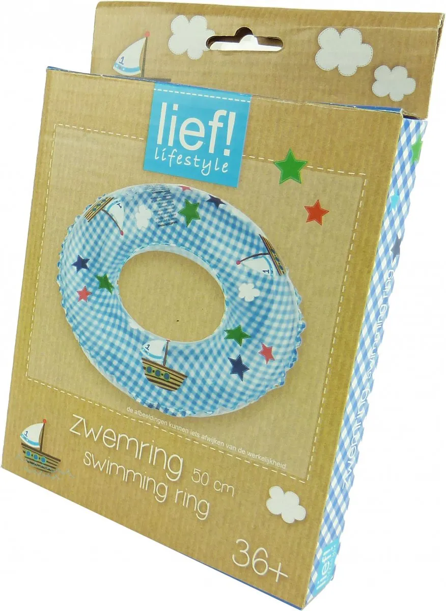 Little Tikes Lief Boy Zwemring - 50 cm - Rood - afbeelding 2 van 2