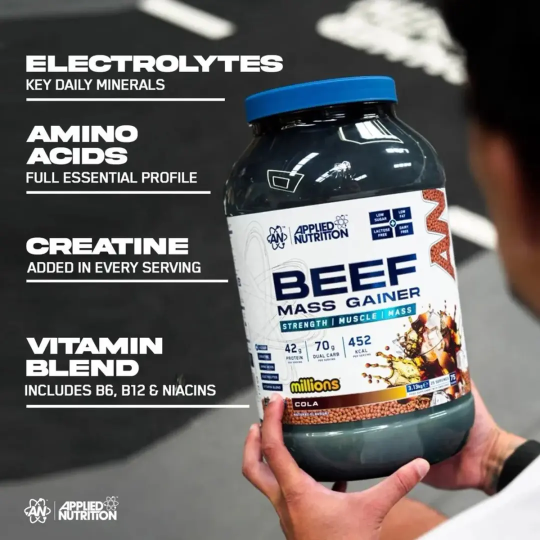 Applied Nutrition Beef Mass Gainer Blackcurrant - 3.13kg