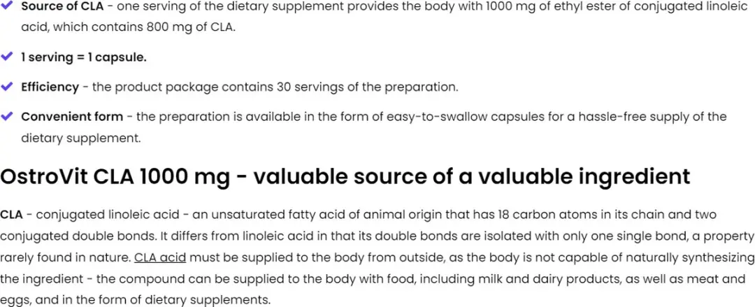 OstroVit CLA Vetverbrander 1000mg - 150 Softgels
