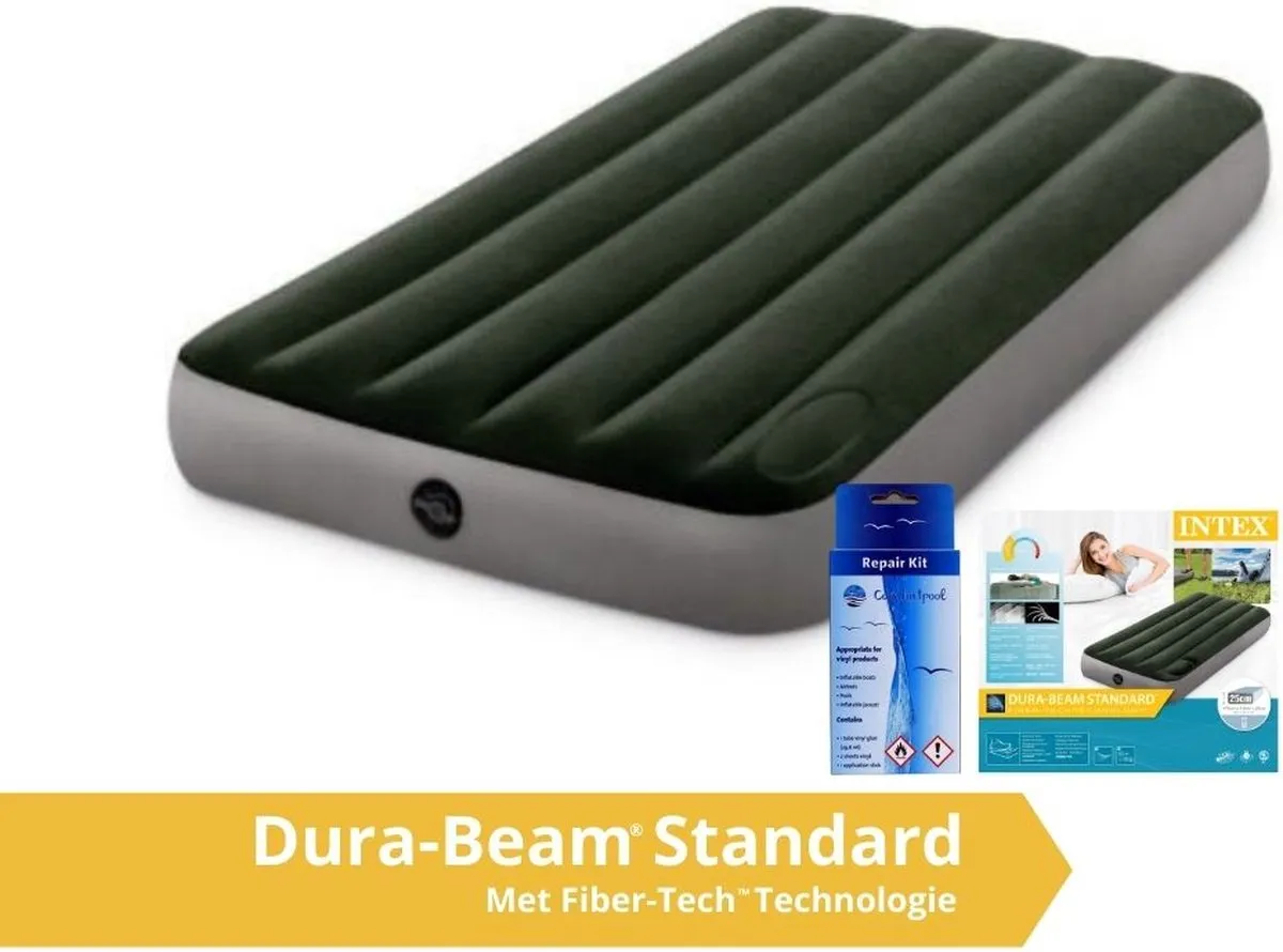 Intex Downy Luchtbed 1 Persoons 191x99x25cm