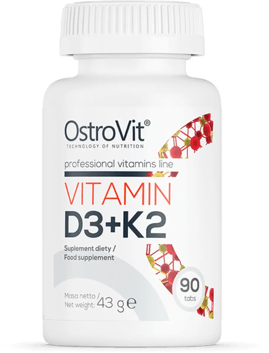 OstroVit Vitamin D3 2000 IU + K2 100 µg Tablets
