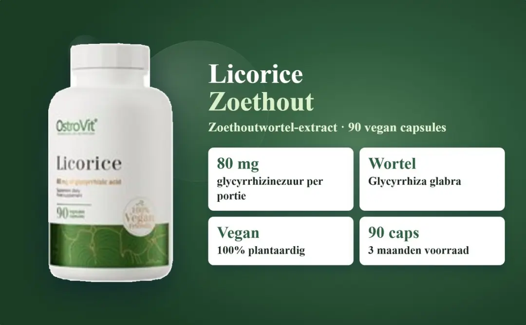 OstroVit Licorice 400mg Vegan Capsules - 90 Stuks