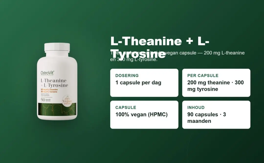 OstroVit Theanine + Tyrosine VEGE 90 Capsules - 210g