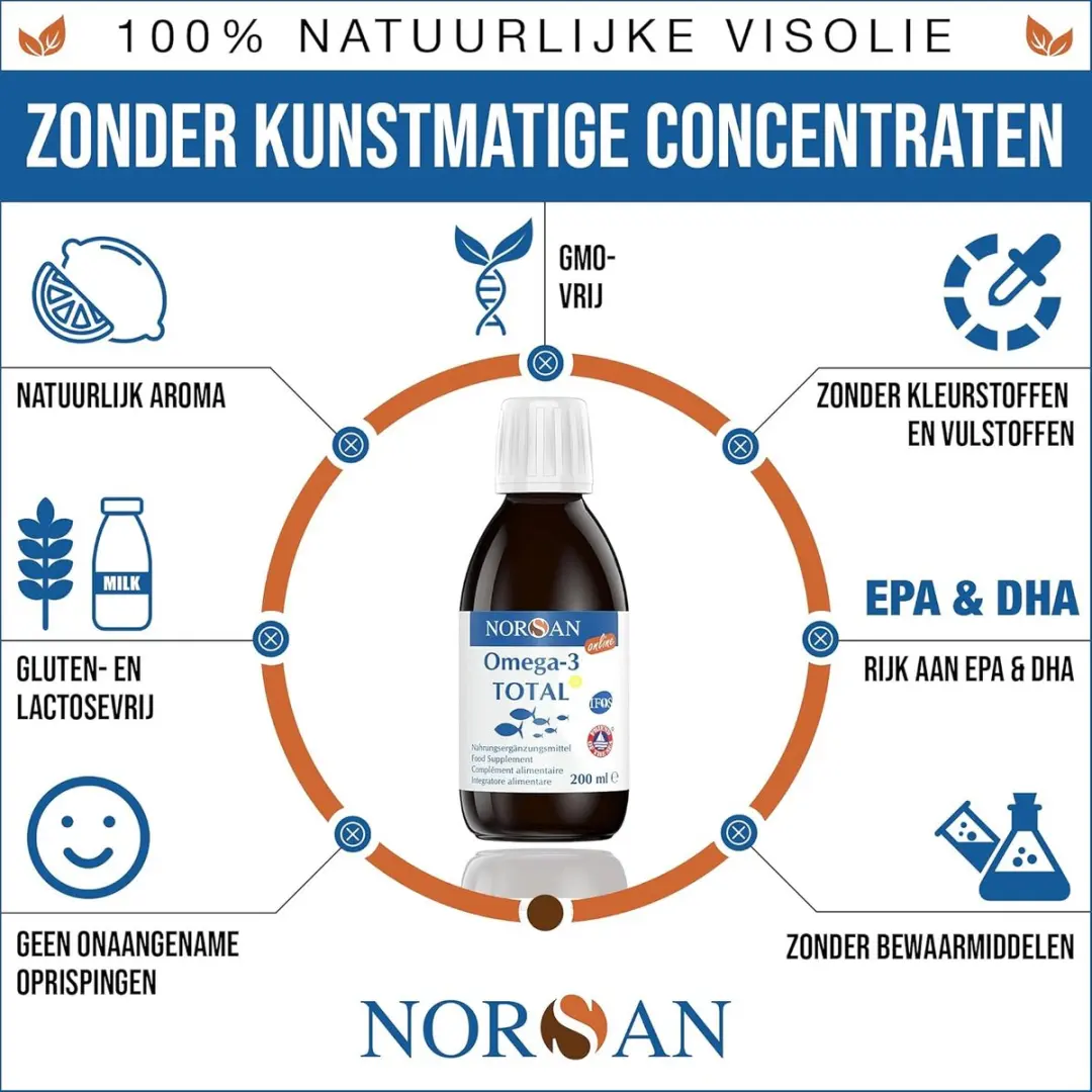 Norsan Omega-3 Total Visolie Citroen 2000mg - 200ml