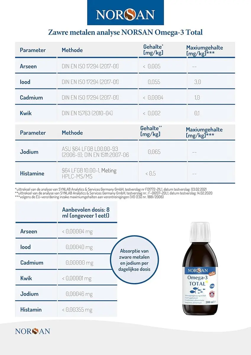 Norsan Omega-3 Total Visolie Citroen 2000mg - 200ml