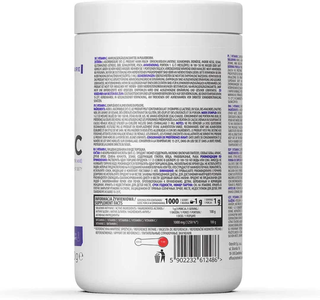 OstroVit Vitamine C 1000g Poeder - 1000g