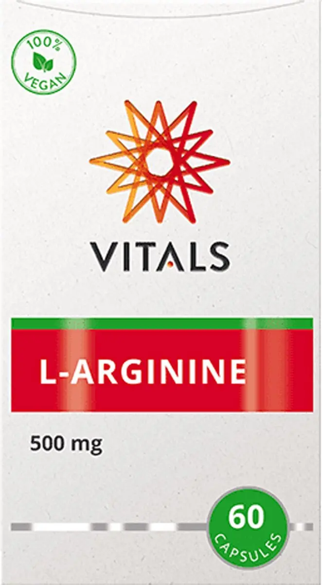 Vitals L-Arginine 500mg Capsules - 60 Stuks