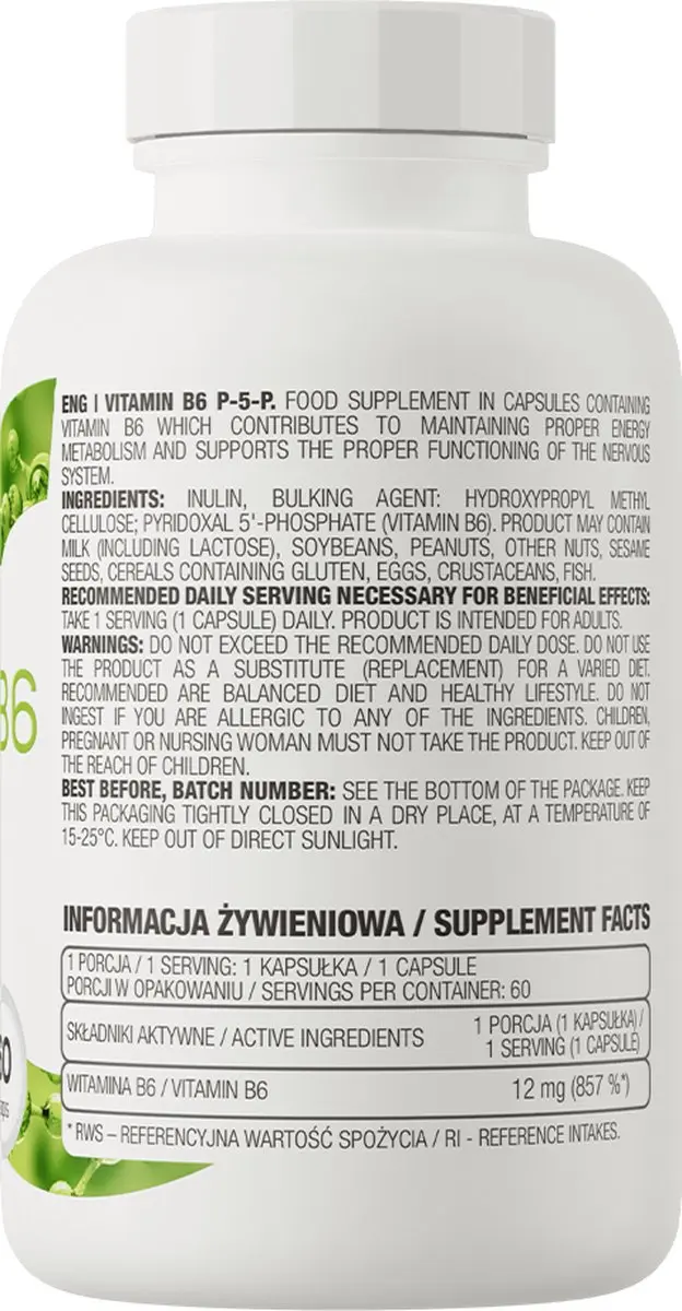 OstroVit Vitamin B6 P-5-P 60 Capsules