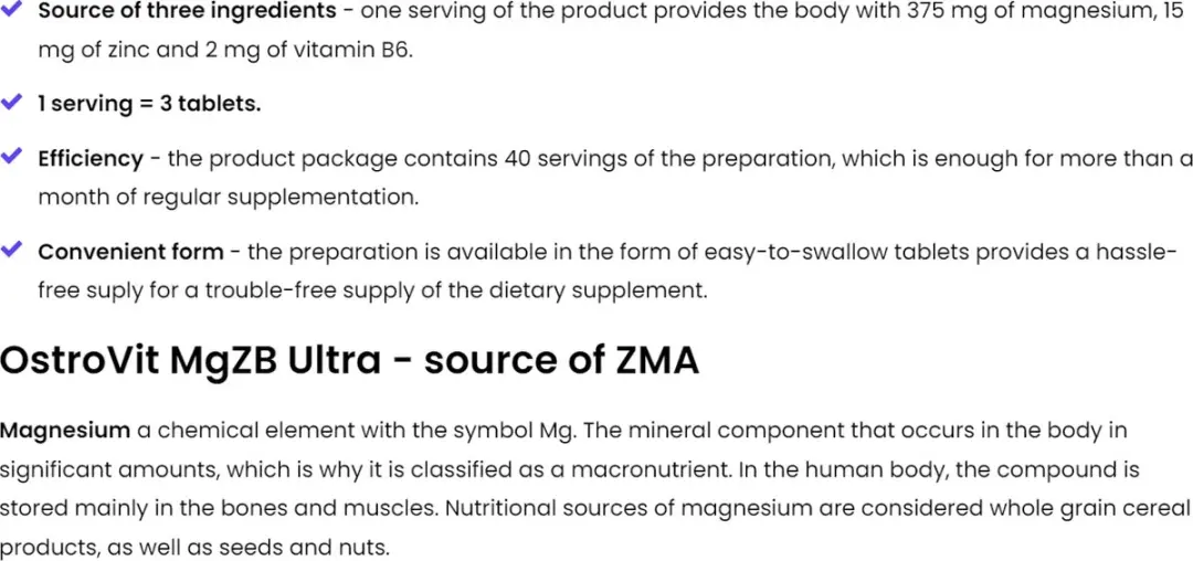 OstroVit MGZB Ultra 120 Tabletten - Magnesium & Zink