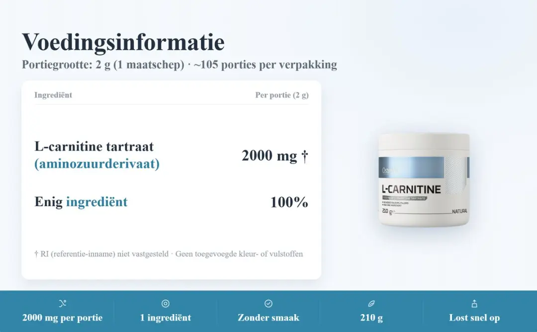 OstroVit L-Carnitine 210g Afvalsupplement