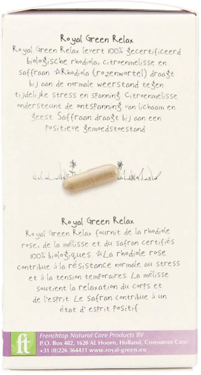 Royal Green Relax Biologisch 60 Vegacapsules