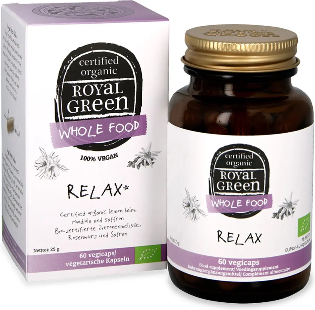Royal Green Relax Biologisch 60 Vegacapsules