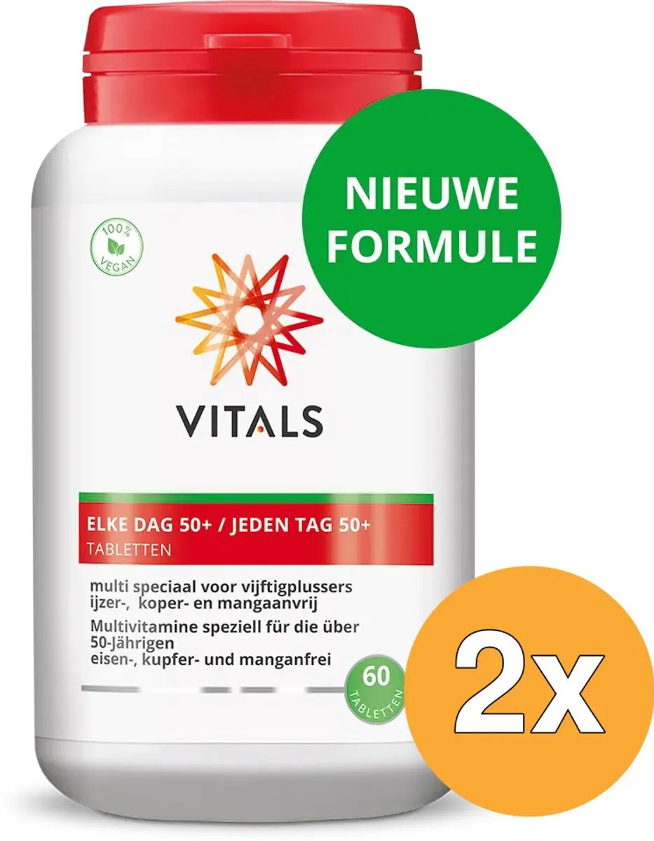 2x Vitals Elke Dag 50+ (60 tabletten)