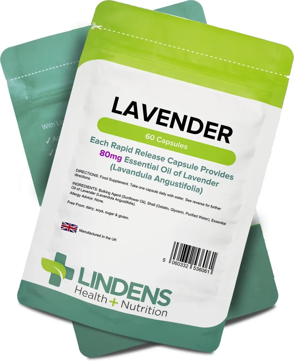 Lindens Lavendel Etherische Olie 60 Capsules