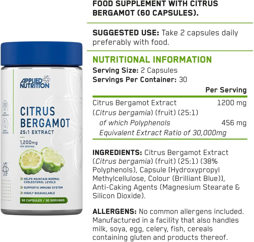 Applied Nutrition Citrus Bergamot 60 Capsules