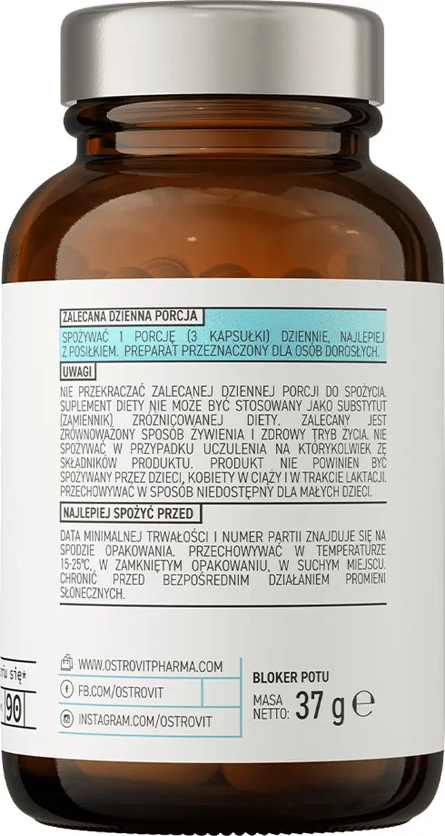 OstroVit Pharma Zweetblokker 90 Capsules - Citroenmelisse/Brandnetel