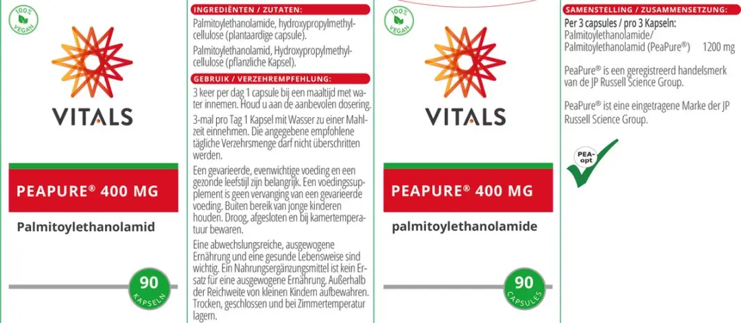 Vitals Peapure 400mg 90 Capsules