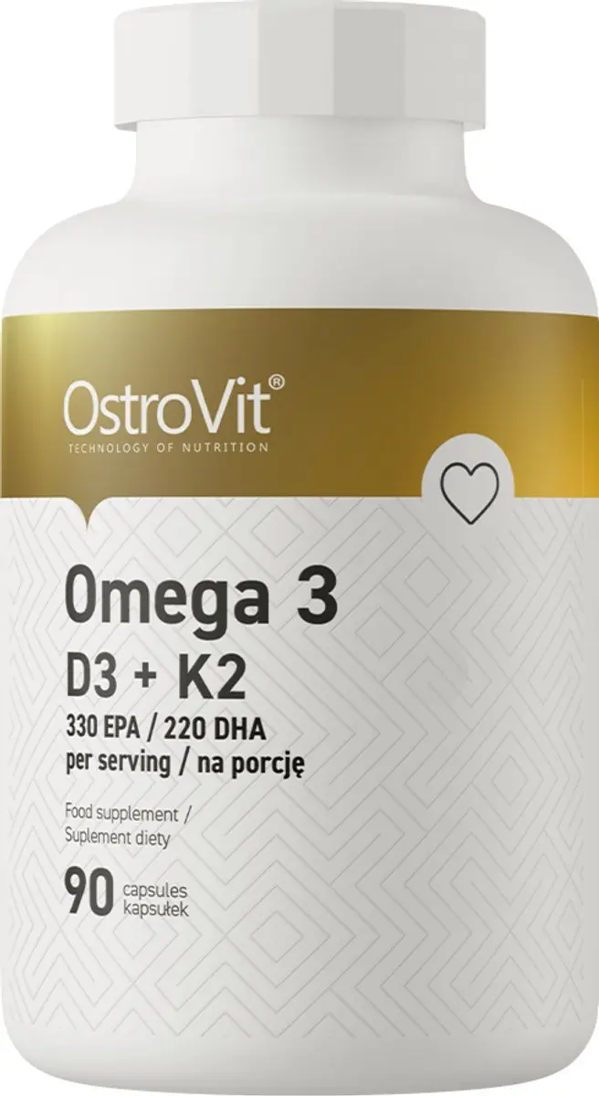 OstroVit Omega 3 + D3+K2 90 Capsules