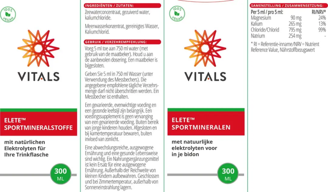 Vitals ELETE Sportmineralen 300ml