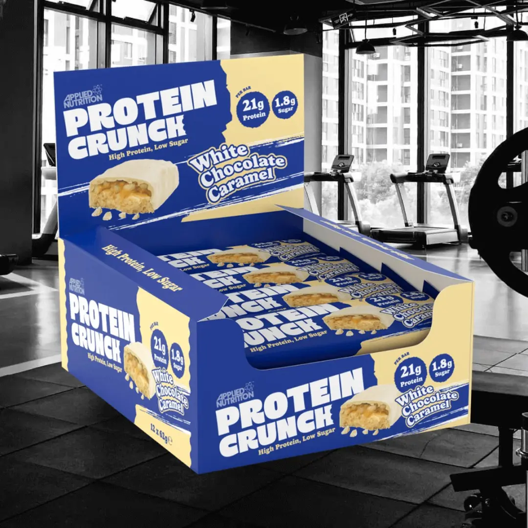 Applied Nutrition Protein Crunch 12x62g Repen - 744g - Witte Chocolade Karamel