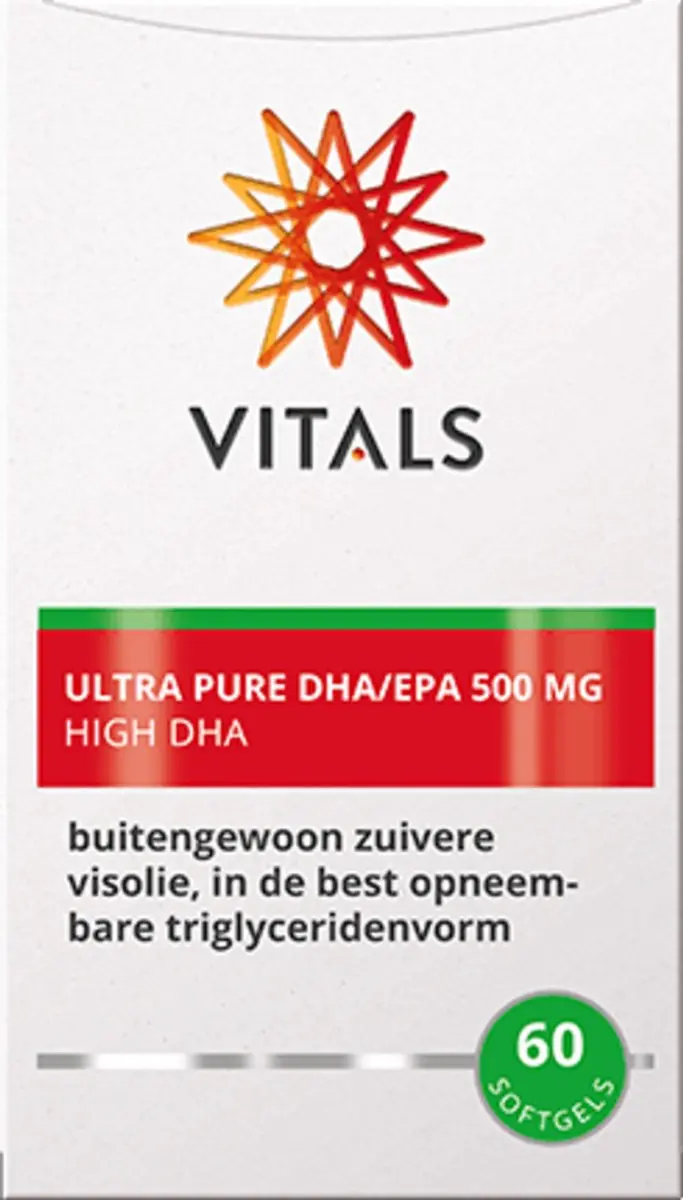 Vitals Ultra Pure DHA/EPA 500mg Omega-3 - 60 Softgels