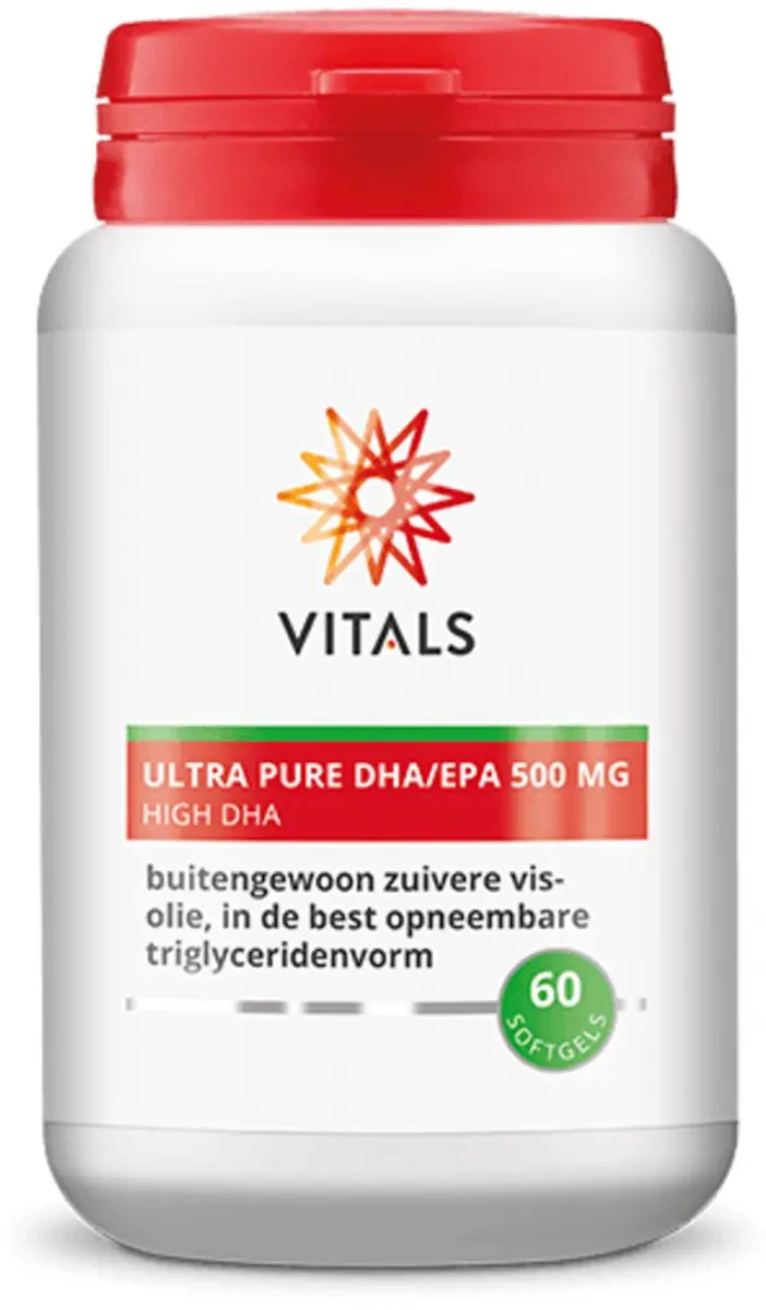 Vitals Ultra Pure DHA/EPA 500mg Omega-3 - 60 Softgels - afbeelding 6 van 6