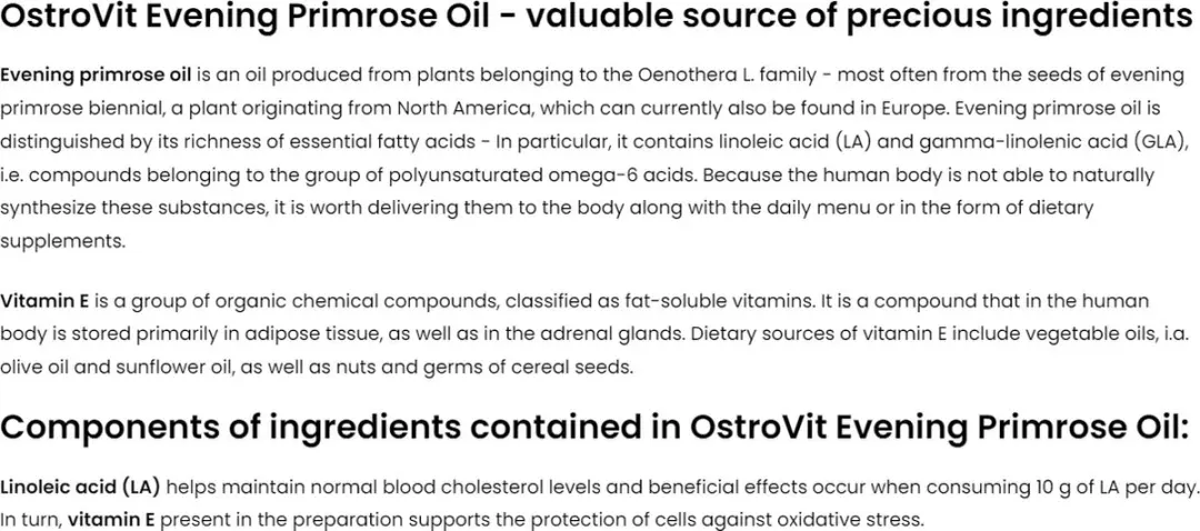 OstroVit Teunisbloemolie 60 Capsules