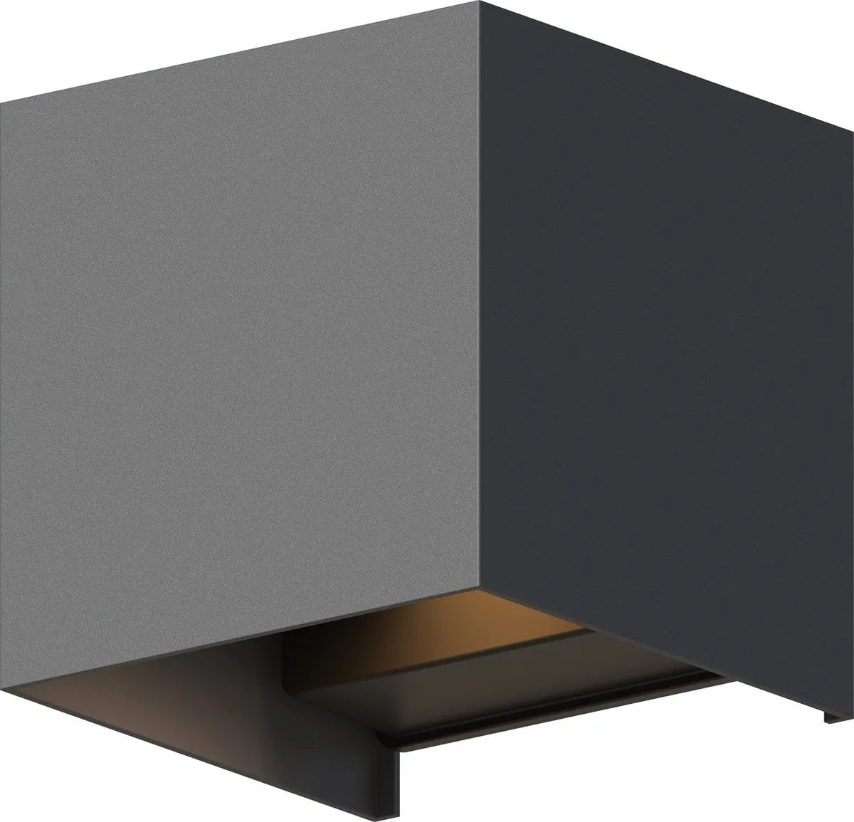 Calex LED Wandlamp Bari Kubus 7W - Antraciet