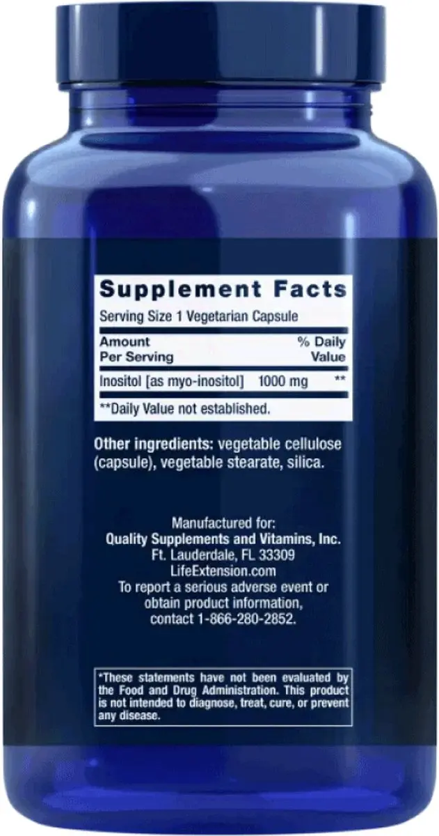 Life Extension Inositol 1000mg - 360 Vegan Capsules