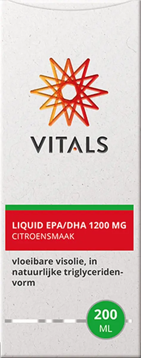 Vitals Liquid EPA/DHA 1200mg Omega-3 200ml - Citroensmaak