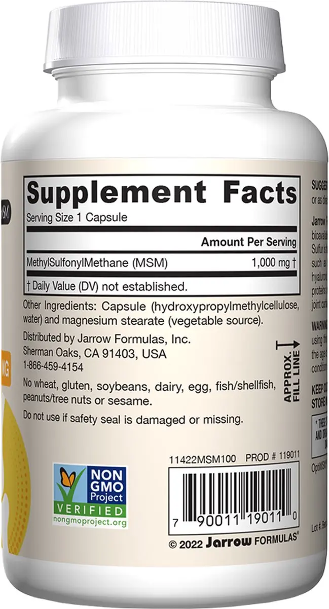Jarrow Formulas MSM 1000mg - 200 Vcaps