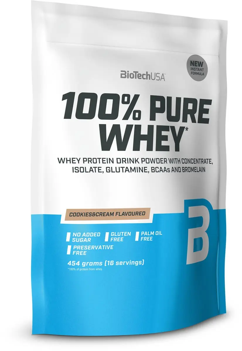 BioTechUSA 100% Pure Whey Eiwitpoeder 454g