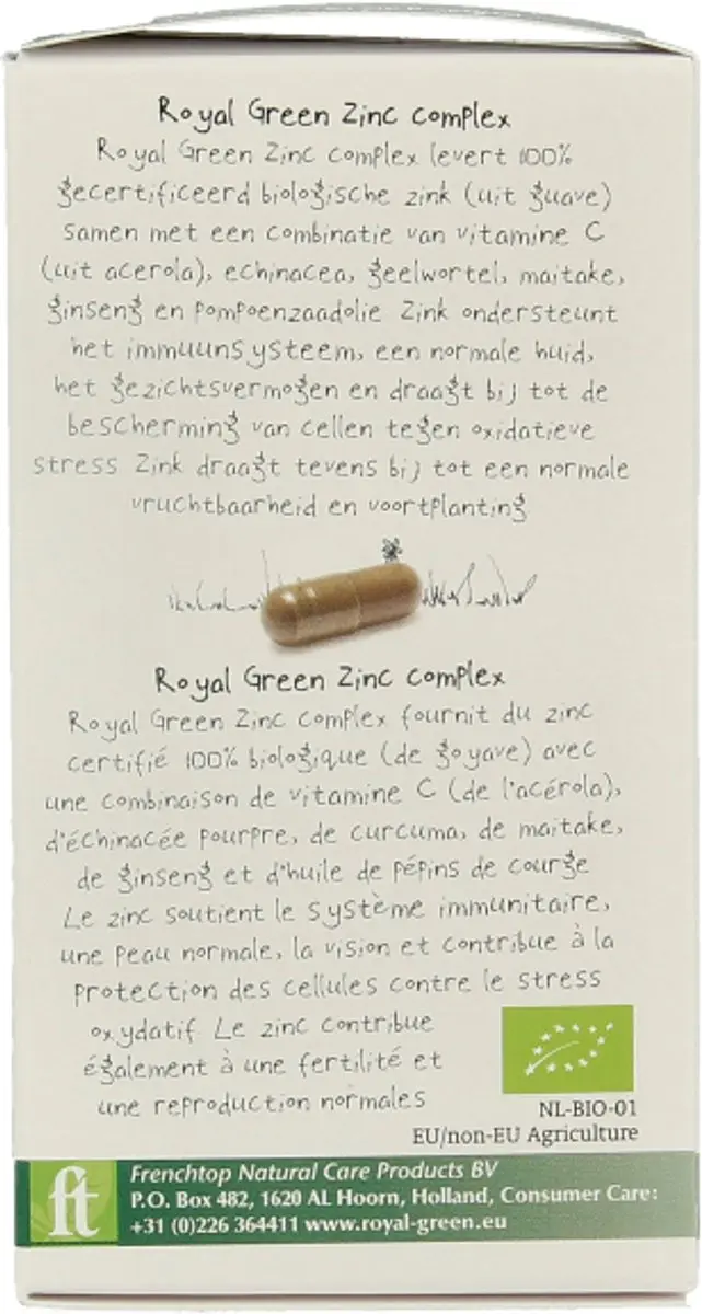 Royal Green Zinc Complex Bio 60 Vegetarische Capsules