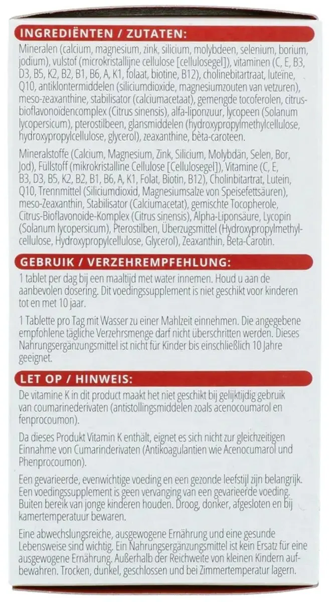 Vitals Elke Dag 50+ Multivitamine - 60 tabletten