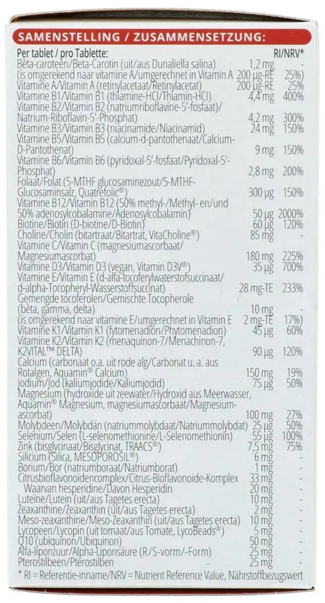 Vitals Elke Dag 50+ Multivitamine - 60 tabletten