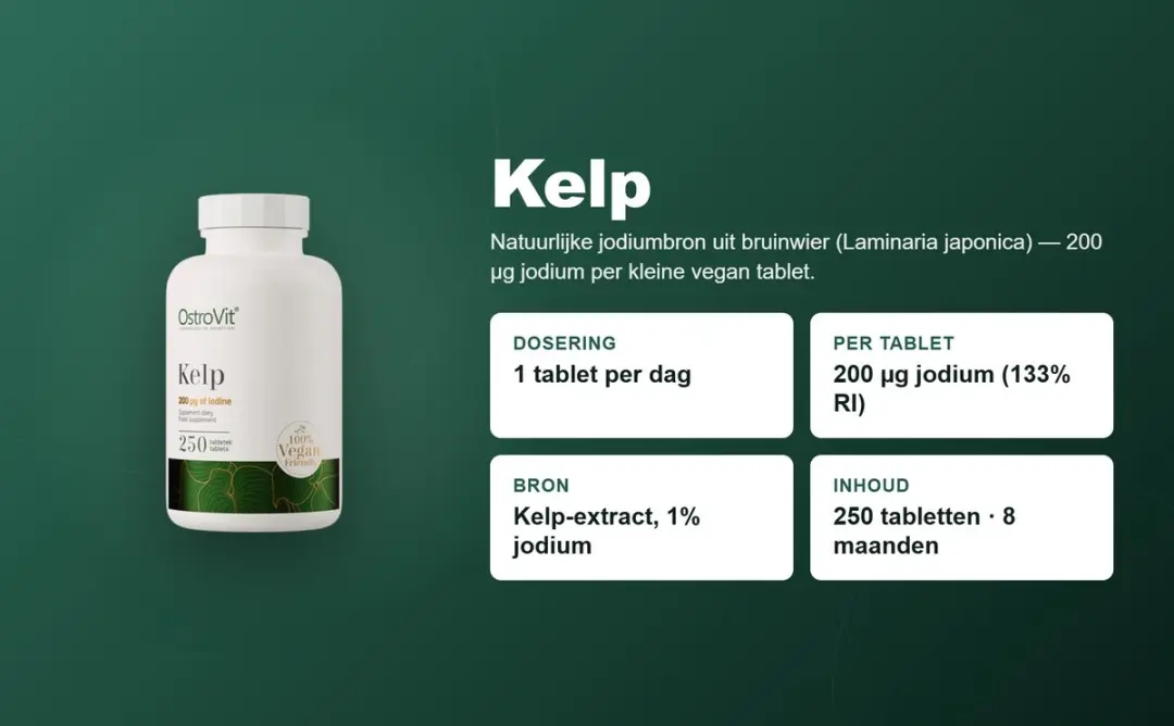 OstroVit Kelp Jodium 250 Veganistische Tabletten - 119g