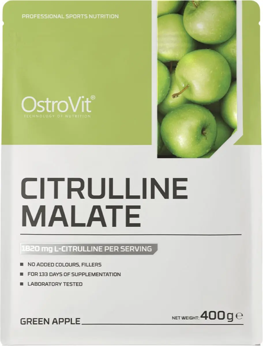 OstroVit Citrulline Malate 400g Pre-Workout Poeder - 133 Porties - Groene Appel