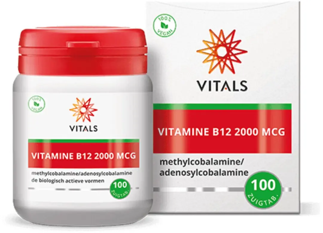 Vitals Vitamine B12 2000mcg Zuigtabletten - 200 Stuks