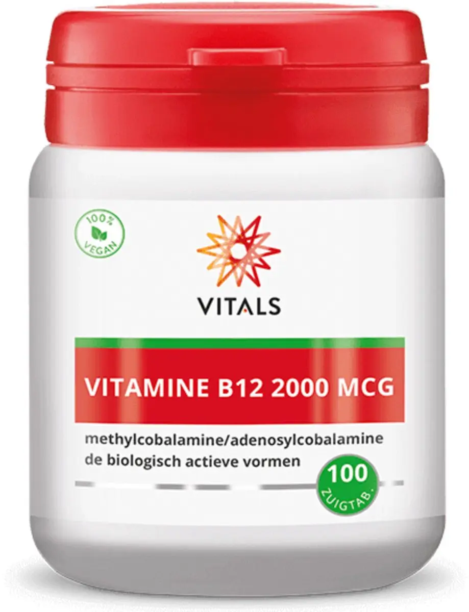 Vitals Vitamine B12 2000mcg Zuigtabletten - 200 Stuks