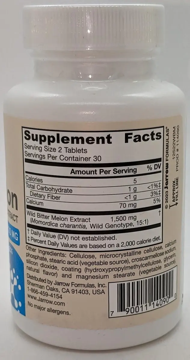 Jarrow Formulas Wild Bitter Melon Extract 60 tabletten - 750mg