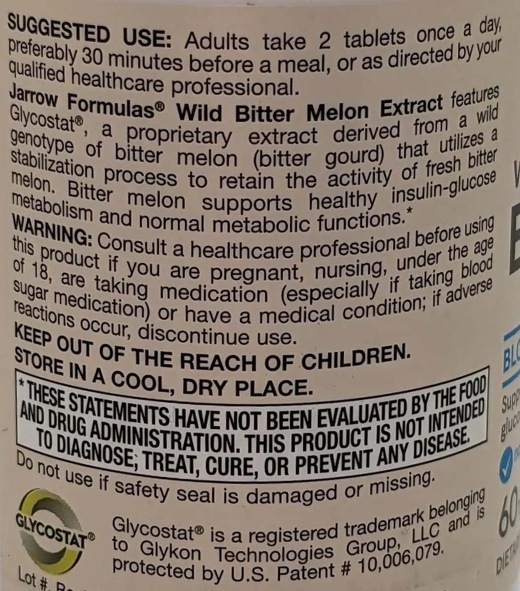 Jarrow Formulas Wild Bitter Melon Extract 60 tabletten - 750mg