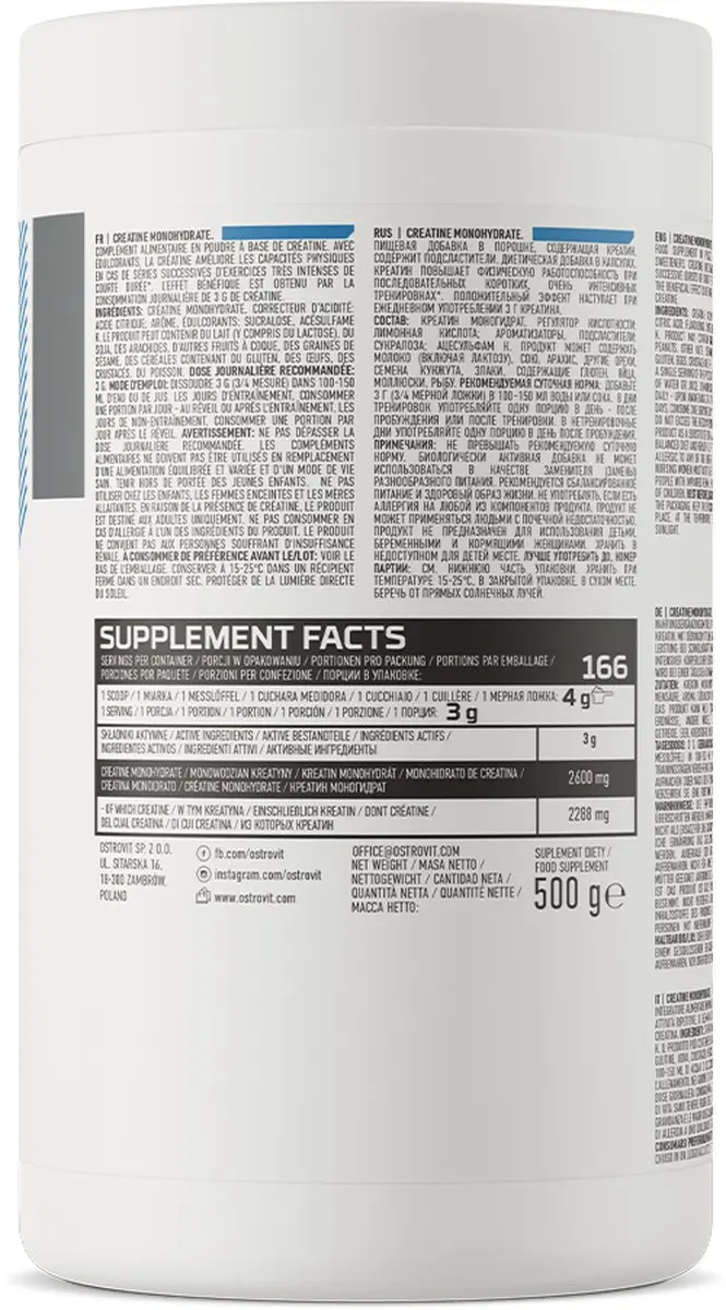 OstroVit Creatine Monohydraat 500g - Cola - afbeelding 6 van 6
