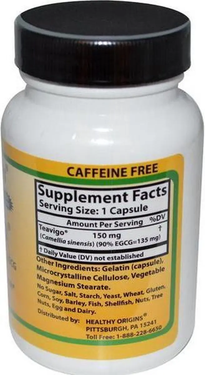 Natrol Teavigo Cafeïnevrij 150mg Capsules - 60 Stuks