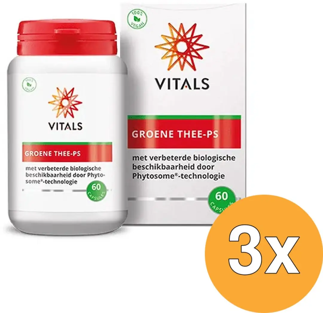 3x Vitals Groene Thee-PS (60 capsules)