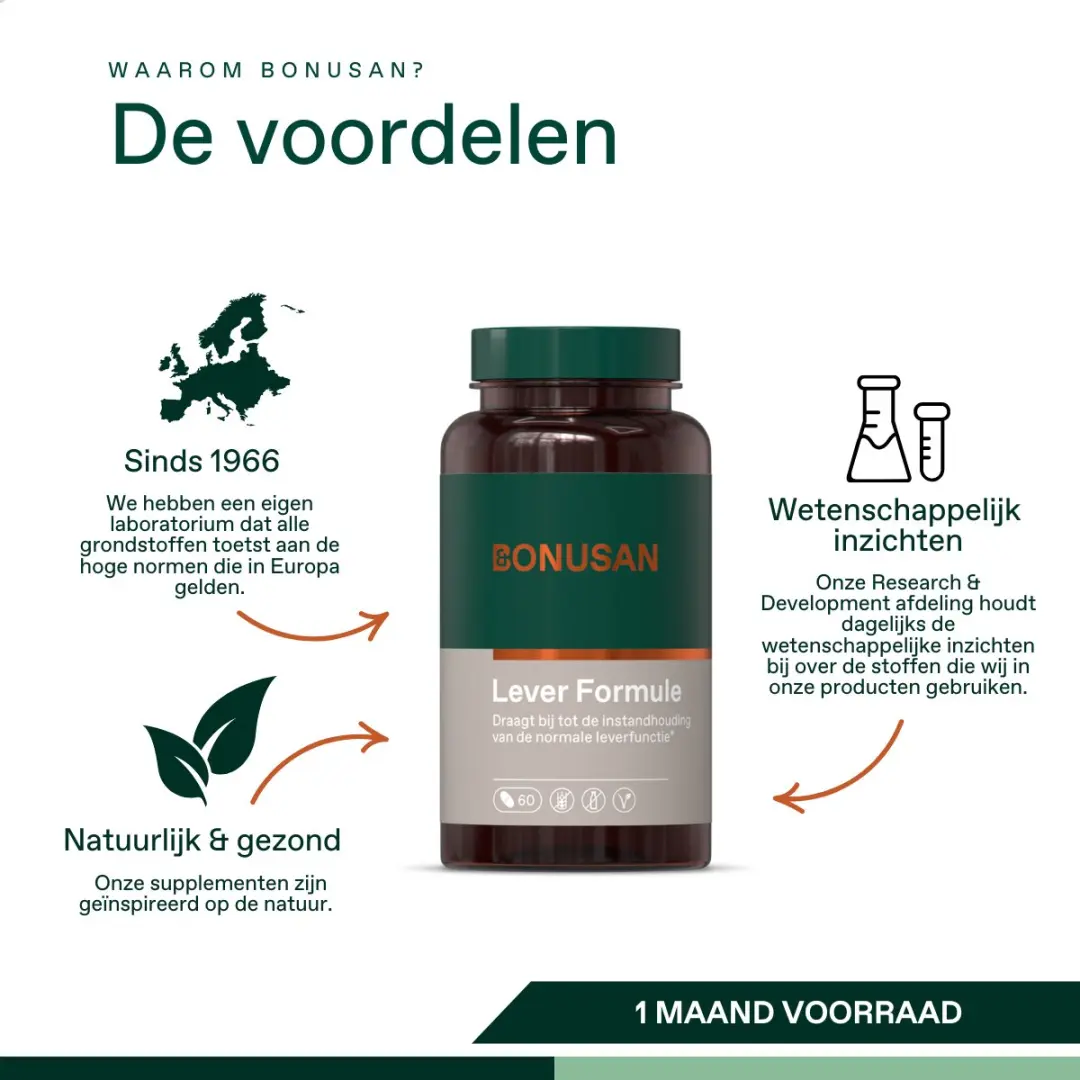 Bonusan Lever Formule 60 Tabletten - Mariadistel/Paardenbloem/Artisjok